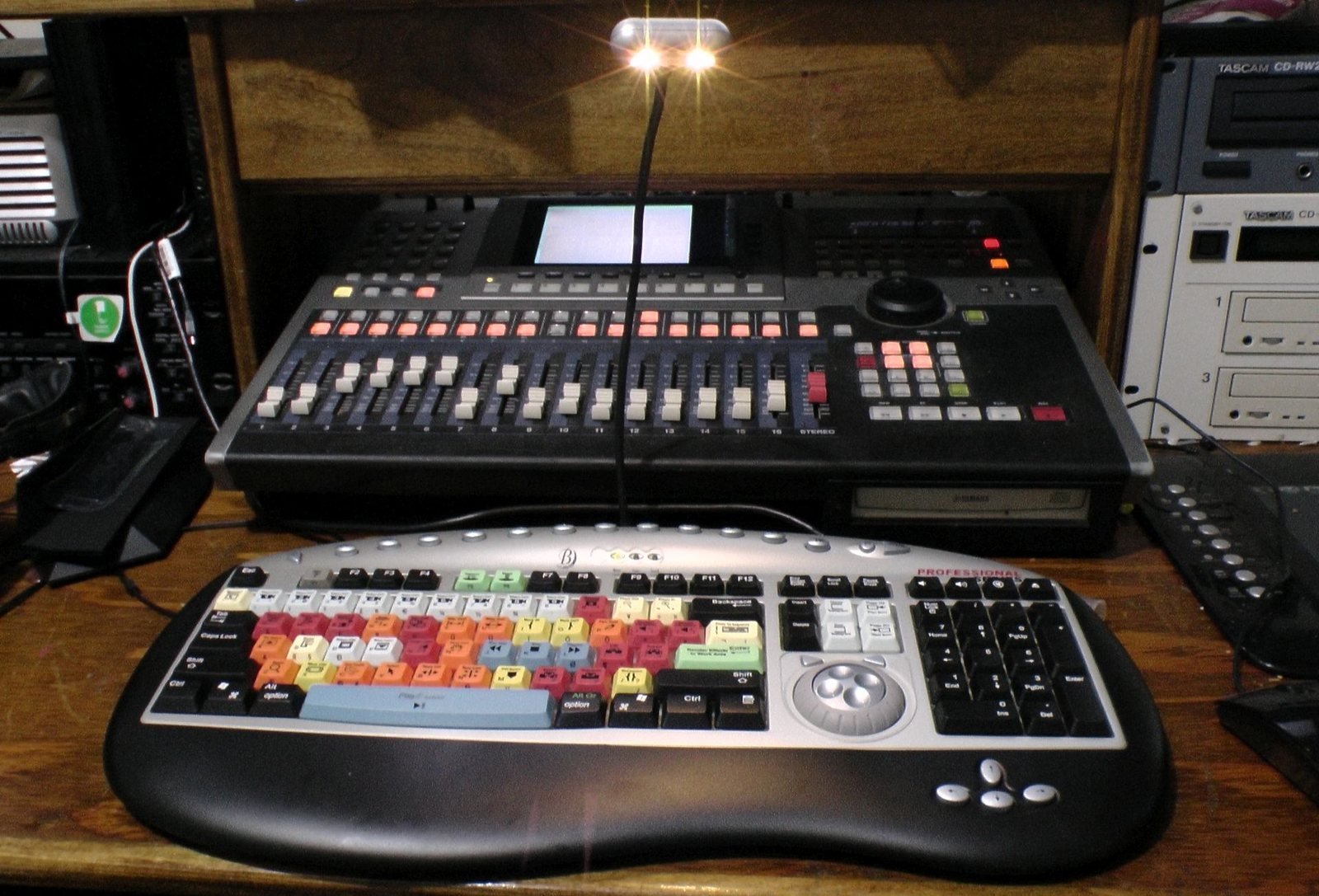 A video editing setup